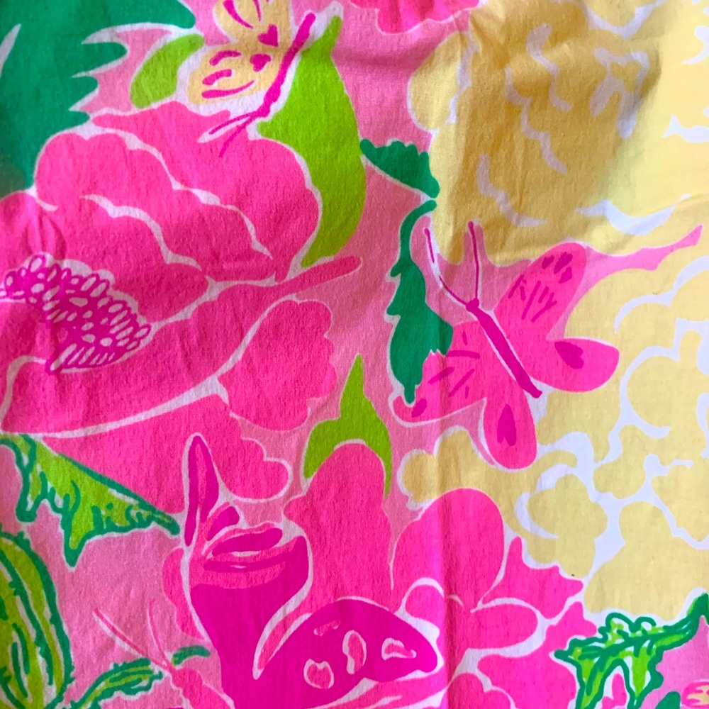 LILLY PULITZER VINTAGE Floral Print Pants - Size 8 - Picture 3 of 7